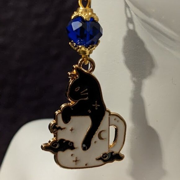 Coffee and Cats Earrings - Picture 3 of 8